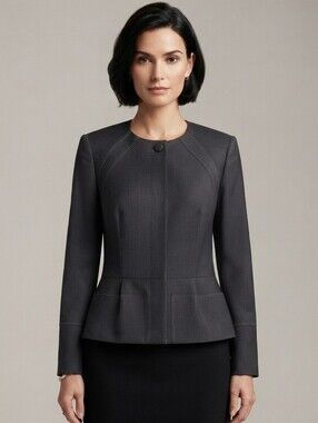 Anne Klein Suit Jacket Wool Blend Blazer - Size 12 - Professional & Polished
